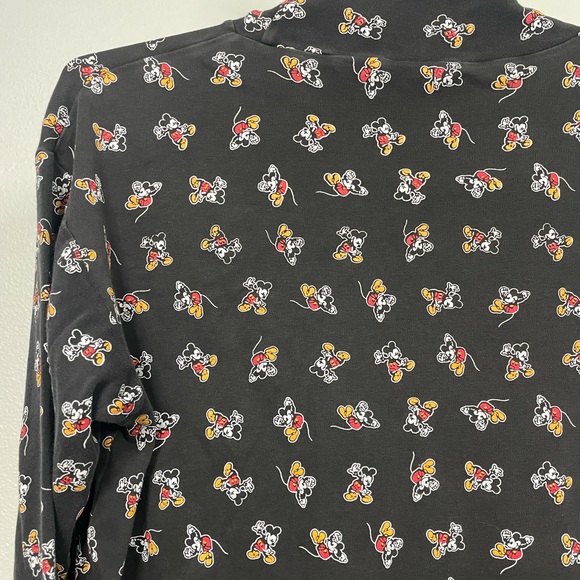 VTG Disney Mickey & Co black turtleneck w/ Mickey Mouse pattern throughout sz XL - Picture 5 of 8